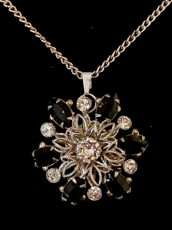 Vintage Jewelry - Restored Vintage Brooch on Necklace